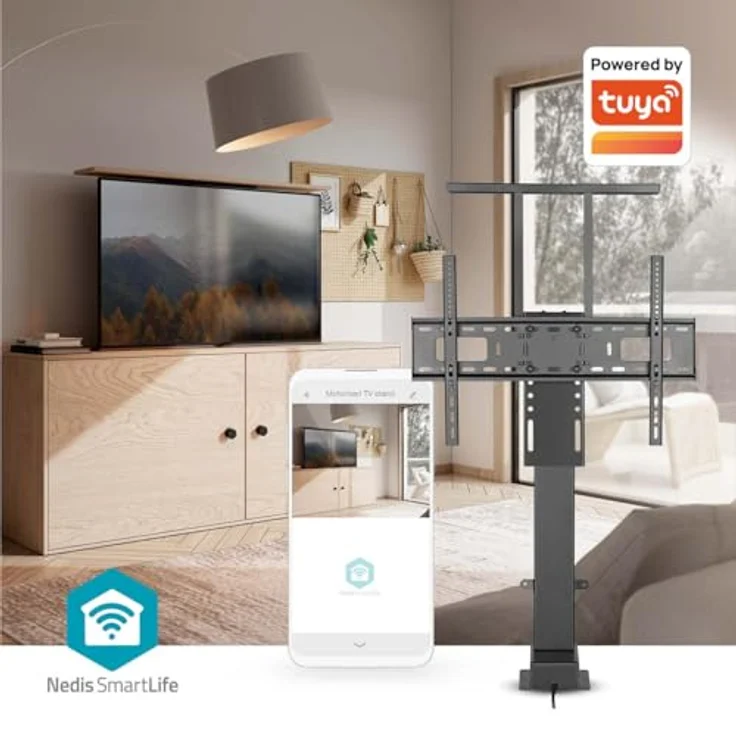 NEDIS Motorisierter TV-Ständer - 37-80" - Ferngesteuert - Schwarz – Bild 3