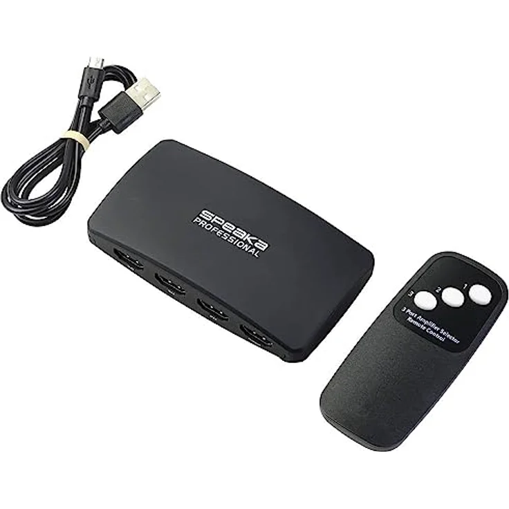 SpeaKa Professional SP-HDS-200 3 Port HDMI-Switch mit Fernbedienung UHD 8K @ 60 Hz, UHD 4K @ 120 Hz – Bild 4