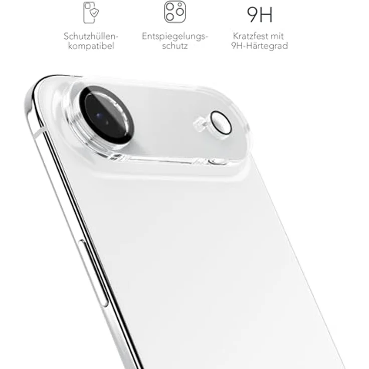 Vonmählen Lens Protector iPhone 17 Air, Kameralinse Schutzfolie für Apple iPhone 17 Pro, transparent, 1 Stück – Bild 2