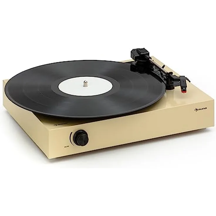 Auna Retro Plattenspieler Set, Do-it-Yourself Vinyl-Player mit Lautsprechern, 3 Geschwindigkeiten, Bluetooth und Auto-Stopp-Funktion