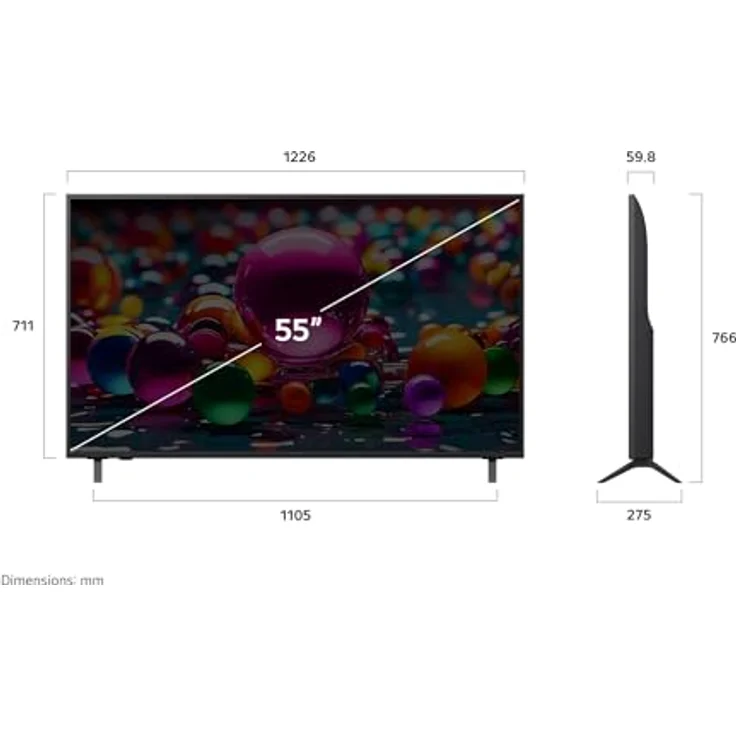 LG 55UA75006LA, 55 Zoll 4K UHD AI TV mit α7 Gen8 Prozessor, webOS 25, 60Hz, HGiG-Unterstützung – Bild 5