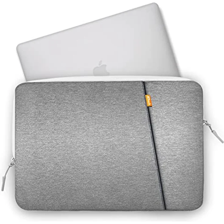 JETech Laptoptasche Hülle für 13,3 Zoll MacBook Air/Pro, 14 Zoll MacBook Pro 2021 M1, 13-13,6 Zoll Notebook, Wasserdicht Laptophülle Stoßfest Laptop Sleeve mit Zubehörtasche (Hellgrau) – Bild 2