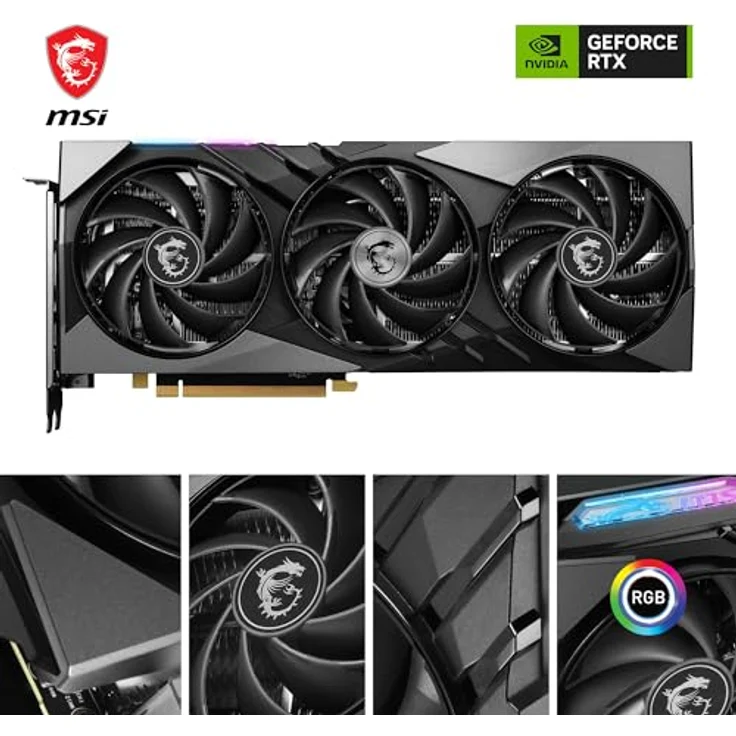 MSI GeForce RTX 4060 Ti Gaming X Slim 16G Grafikkarte - NVIDIA RTX 4060 Ti, 16GB GDDR6 Speicher, 18Gbps, PCIe 4.0, Twin Frozr 9, RGB, DLSS3 – Bild 2