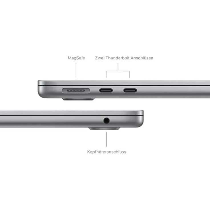 Apple 13" MacBook Air Laptop mit M3 Chip: 13,6" Liquid Retina Display, 16 GB RAM, 256 GB SSD, Space Grau – Bild 4