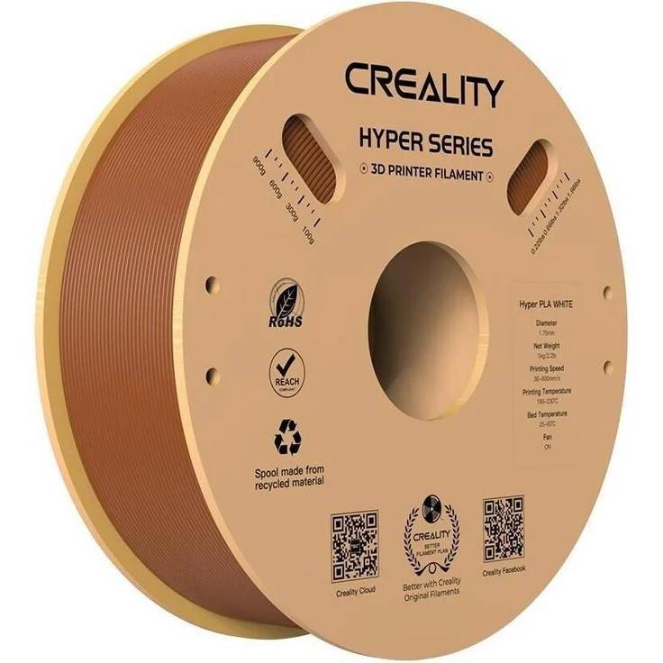 Creality Hyper PLA, 3D Filament 1.75 mm, 1000 g, hochfließfähig und zäh, Braun
