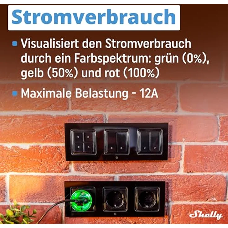 Shelly Plus Plug S - Intelligente Steckdose Funktioniert mit Alexa & Google Home, programmierbare mit Sprachsteuerung, Bluetooth und Wi-Fi-Gerät zur Automatisierung von Geräten Strommessung, Schwarz – Bild 6