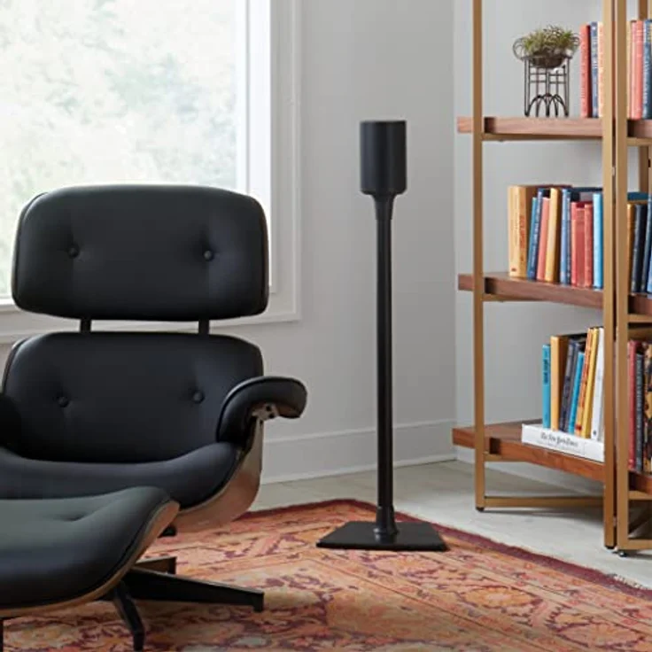 Sanus WSSE11 Lautsprecherständer für Sonos Era 100, 87,40 cm Höhe, Kabelmanagement, sicherer Halt - Schwarz – Bild 4