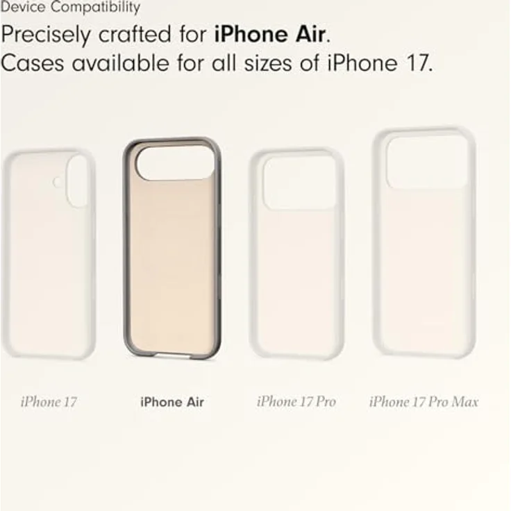 Beats iPhone Air Case mit MagSafe und Kamerasteuerung, Matte Außenseite, Innenfutter aus Mikrofaser – Granitgrau – Bild 3