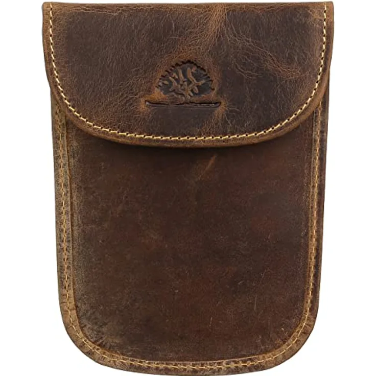 Greenburry Vintage Schlüsseltasche groß, Leder, Druckknopfverschluss, 11 x 1,5 x 7 cm