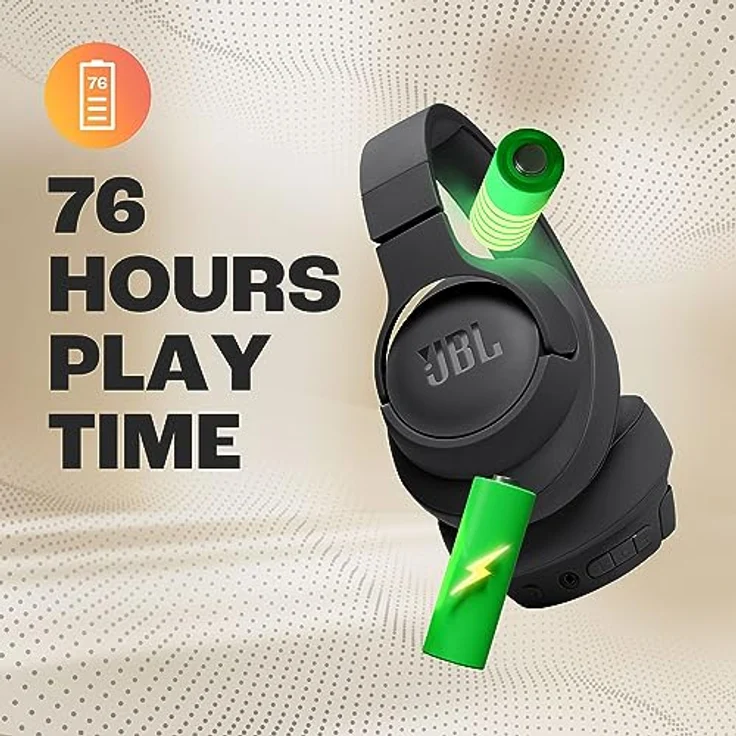 JBL Tune 720BT Wireless over-ear Kopfhörer – Mit JBL Pure Bass Sound, Bluetooth und leichtem, faltbarem Design – Bis zu 76 Stunden Musikwiedergabe – Schwarz – Bild 5