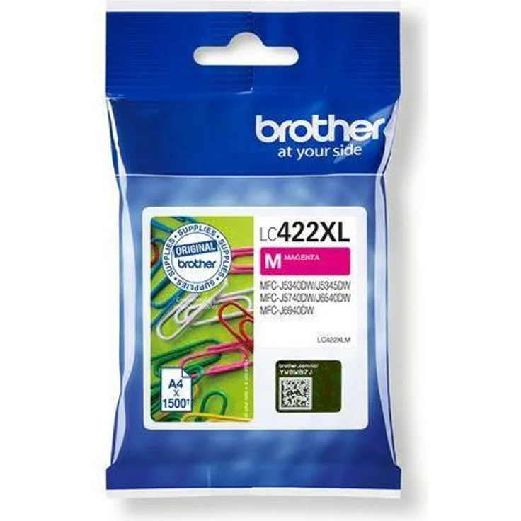 HP Brother LC-422XL Magenta Druckerpatrone, hohe Farbbrillanz und präzise Wiedergabe, kompatibel mit MFC-J5340DW, MFC-J5740DW, MFC-J6540DW und MFC-J6940DW