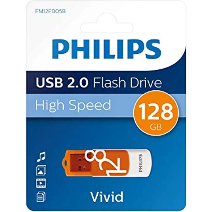 Philips Pendrive USB 2.0 128 GB - Vivid Edition (Orange) – Bild 4