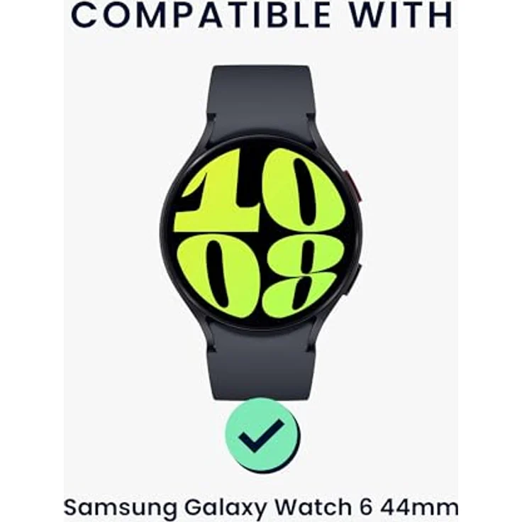 kwmobile 2X Schutzglas für Samsung Galaxy Watch 6 44mm - Transparente Hart Glas Schutzfolie für Smartwatch mit einfacher Positionierung – Bild 2