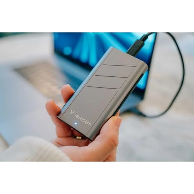 Verbatim TurboMetal Portable SSD, 1 TB, extrem schnell bis zu 3700 MB/s, USB4 40 Gbps, für Mac, PC, Smartphone & Spielekonsole – Bild 5