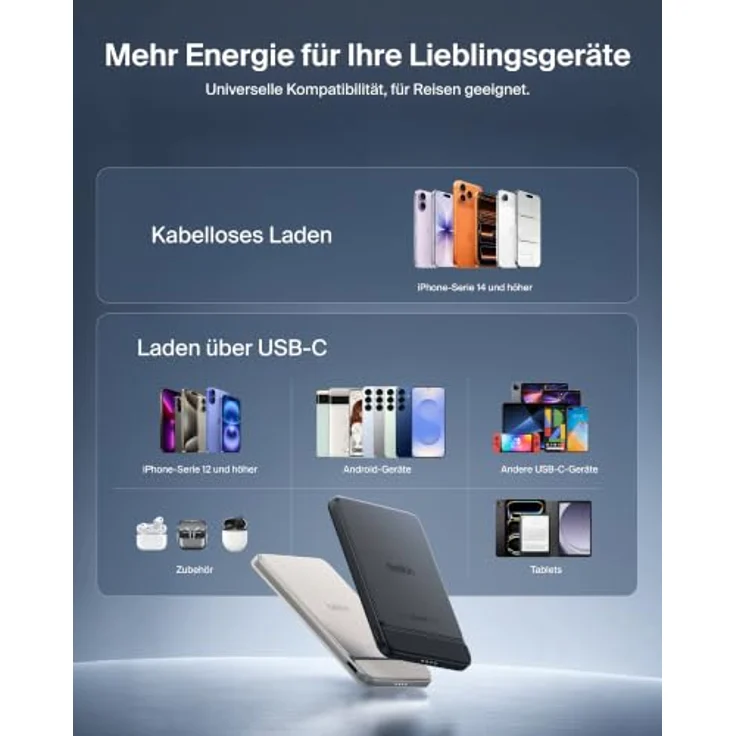 Belkin UltraCharge Pro Semi-Solid-State Powerbank 5000mAh, MagSafe-kompatibel, 15W schnelles Laden – Bild 6