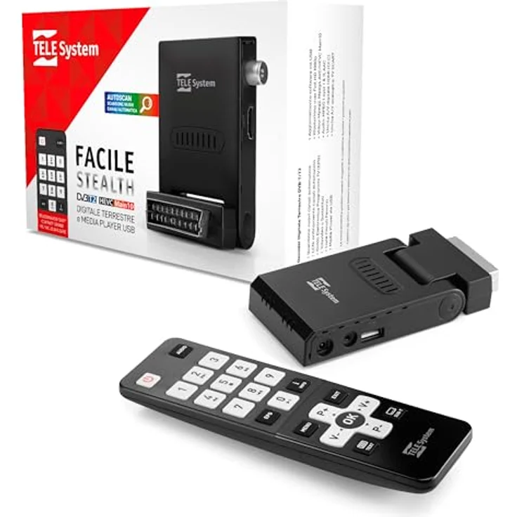 TELE System Mini Stealth, digitaler terrestrischer Decoder mit USB-Mediaplayer und HDMI-Ausgang, Autoscan und LCN-Funktion – Bild 5