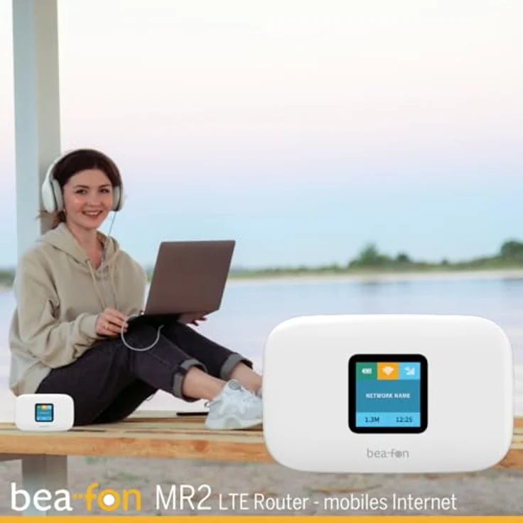 Bea-Fon MR2 4G Router (CAT 4), Mobiler Router mit hoher Datenübertragungsrate, weiss – Bild 2