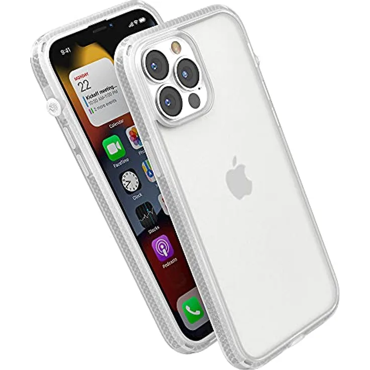 Catalyst Influence Case für Apple iPhone 13 Pro Max, transparente Smartphone Hülle mit Fallschutz und Drehknopf-Schaltung