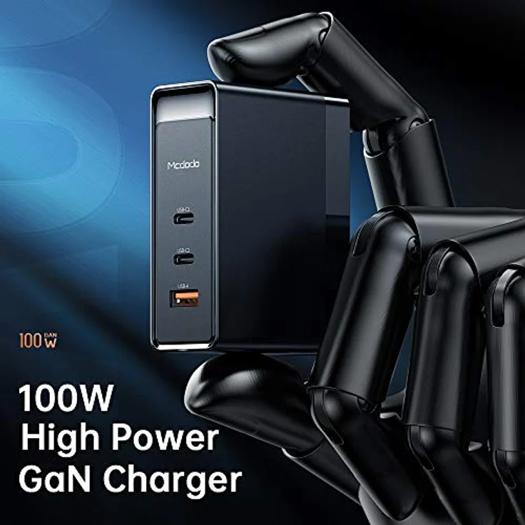 mcdodo Gan 100W 3-Port Fast Charger, Schwarz - Handy-Ladegerät – Bild 3