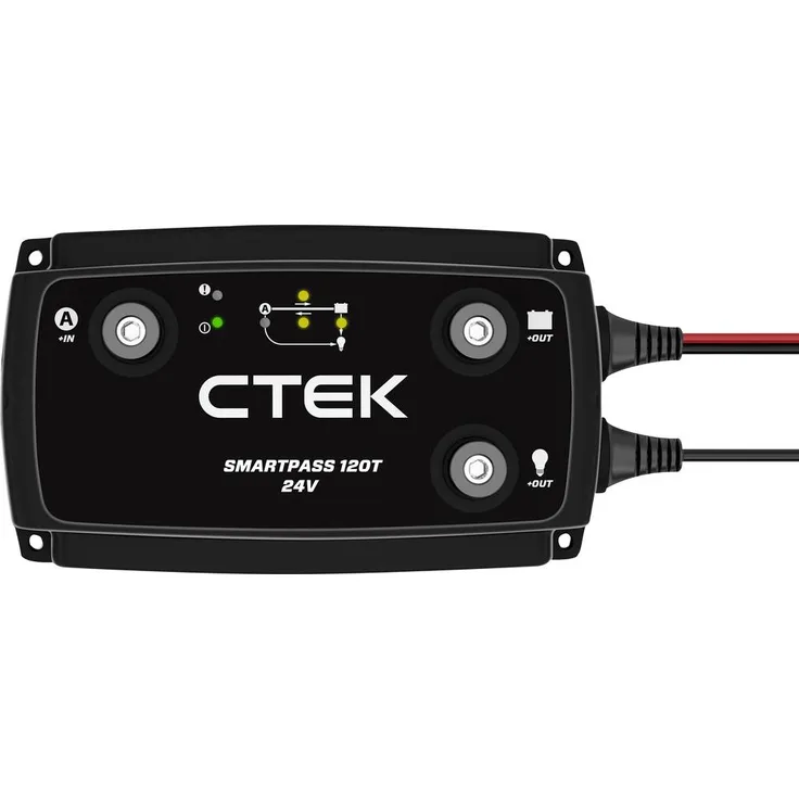 CTEK Smartpass 120T, 24-V-Energiemanagementgerät für zwei Batterien mit 120A und Batterieschutzfunktion