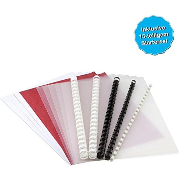 Peach PB200-30 Plastikbindegerät | Star Binder Pro - DIN-A4 | Preis--Leistungs-Sieger | bindet 350 Blatt | max. 38 mm Binderücken | 12 Blatt Stanzkapazität | inkl. 15-teiligem Starterset – Bild 9