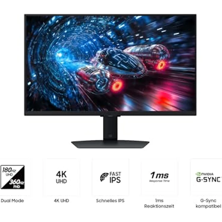 Samsung 27" Odyssey G70F, 4K UHD Gaming Monitor mit Dual Mode, 360Hz FHD, 1ms Reaktionszeit, G-Sync & FreeSync Premium – Bild 5
