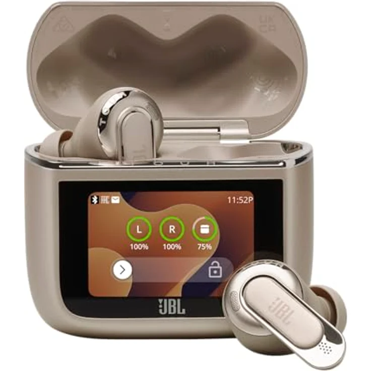 JBL Tour Pro 3 True Wireless Kopfhörer, Latte, 40 h Akkulaufzeit, Adaptive Noise Cancelling 2.0, JBL Spatial 360 Sound – Bild 1