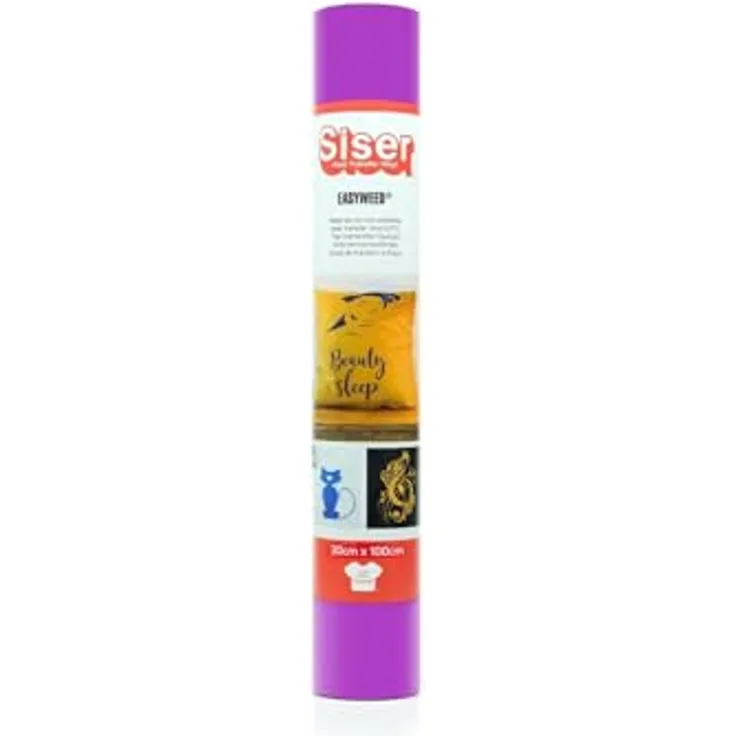 Siser Fluo Transferfolie, PVC-freie Folie für Cad-Cut Anwendungen, Schnittbreite 30 cm, Lila