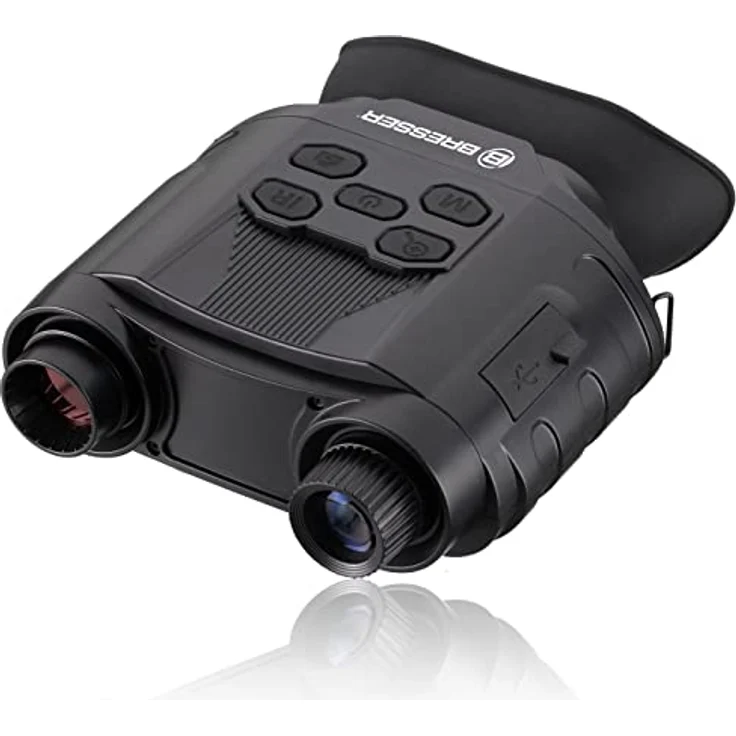 Bresser Nachtsichtgerät Explorer 130 digital und binokular mit großem Display und bis zu 10,5-facher Vergrößerung für Vogelbeobachtung, Camping, Jagd – Bild 1