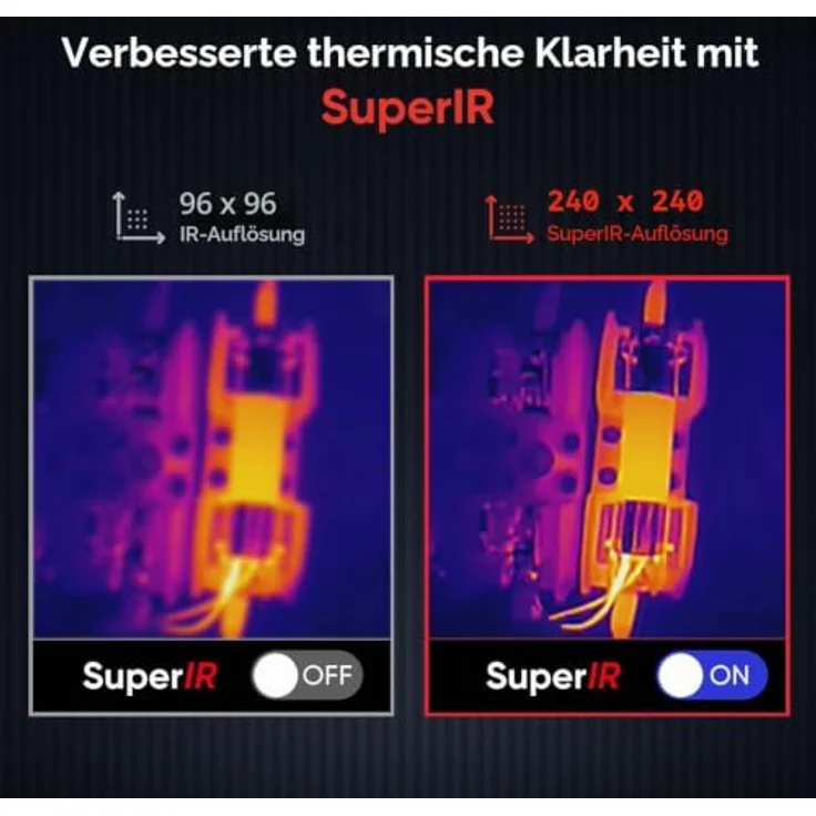HIKMICRO PocketE, Wärmebildkamera mit 240x240 Pixel Auflösung, 3,5 Zoll Touchscreen und 20 Stunden Videoaufnahme – Bild 3