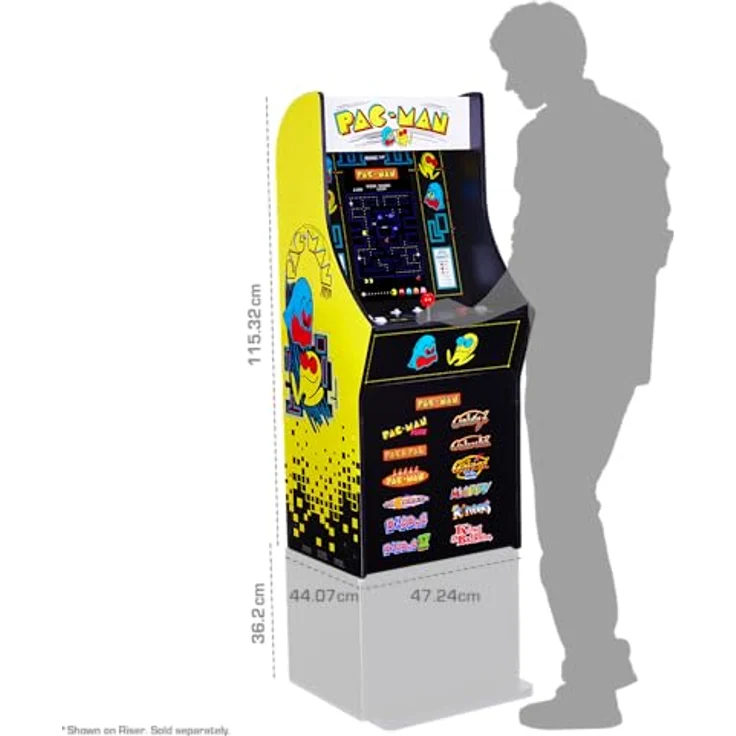 Arcade1Up PAC-MAN Classic Slim Edition, Arcade-Spielkonsole mit 15.6 Zoll LCD und 12 integrierten Spielen – Bild 3