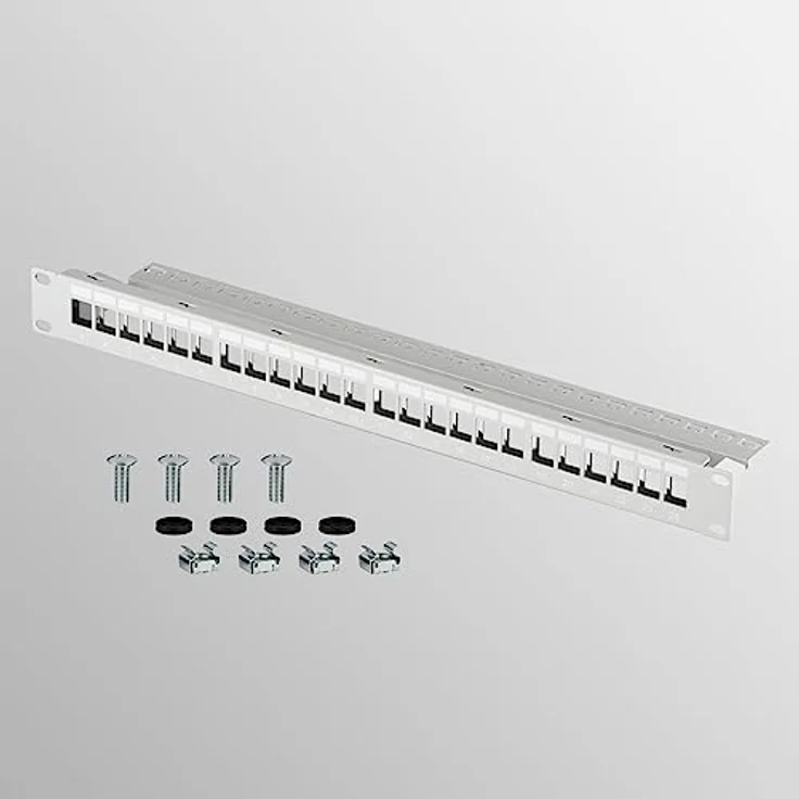 EFB-Elektronik Verteilerfeld Patchpanel 19 Zoll 1HE, 24-Port, grau, platzsparend und wartungsfreundlich – Bild 5