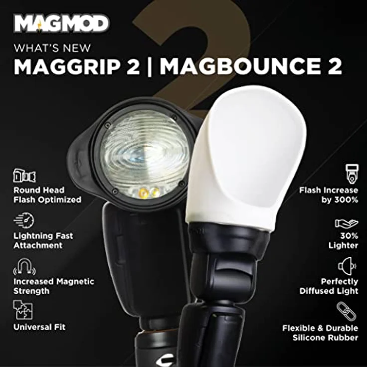 MagMod Professionelles Blitz-Set 2 | Fotografie-Beleuchtung Blitzdiffusor Set | Magnetische Lichtdiffusoraufsätze | Neue und verbesserte MagMod-Modifikatoren | Überlegene Lichtsteuerung – Bild 3