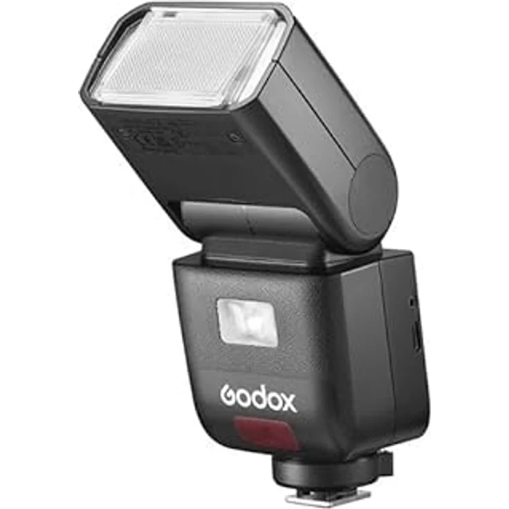 GODOX Flash V480N, Blitzgerät kompatibel mit Nikon, Lithium-Batterie, mit Ladegerät, USB-Kabel, Mini-Stativ und Diffusor – Bild 1