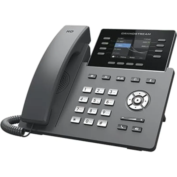 Grandstream GRP2624, IP-Telefon, Schwarz, Kabelgebundenes Mobilteil, 8 Zeilen, 2000 Telefonbucheinträge, TFT-Display 2.8"
