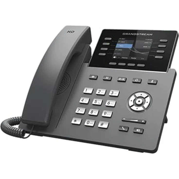 Grandstream GRP2624, IP-Telefon, Schwarz, Kabelgebundenes Mobilteil, 8 Zeilen, 2000 Telefonbucheinträge, TFT-Display 2.8" – Bild 1