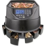 ratiotec Münzzähl- und Sortiermaschine CS 250, 550 Münzen/Min, LED-Display, 8 Hartgeldfächer, robustes Kunststoffgehäuse