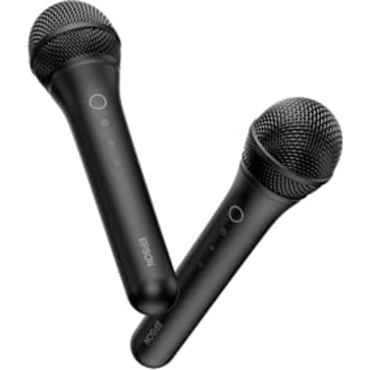 Epson ELPKM01, kabelloses Karaoke Mikrofon-Paar für flexibles Singen und Interaktion, schwarz – Bild 2