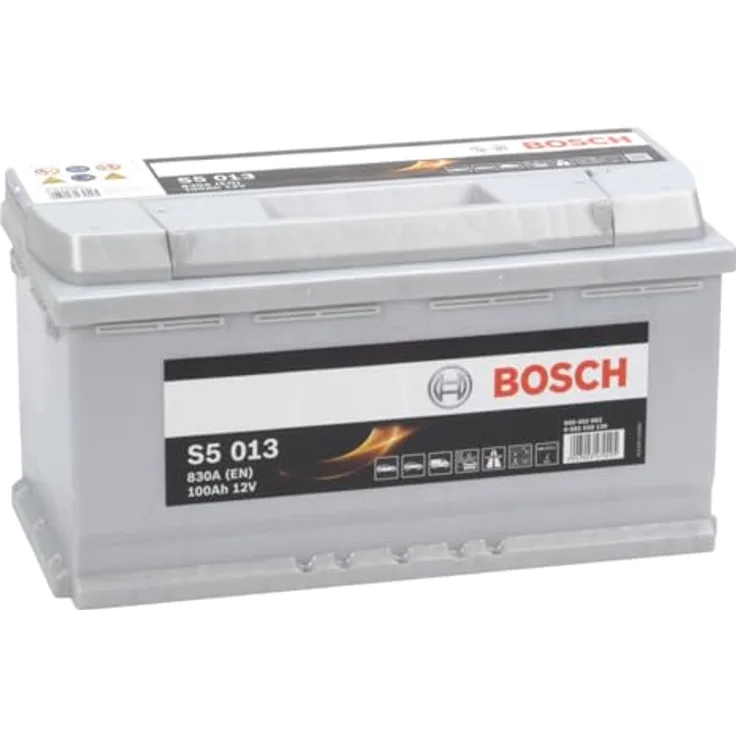 Bosch S5 013 Autobatterie 12V, 100Ah, 830A, wartungsfrei, PowerFrame®-Technologie