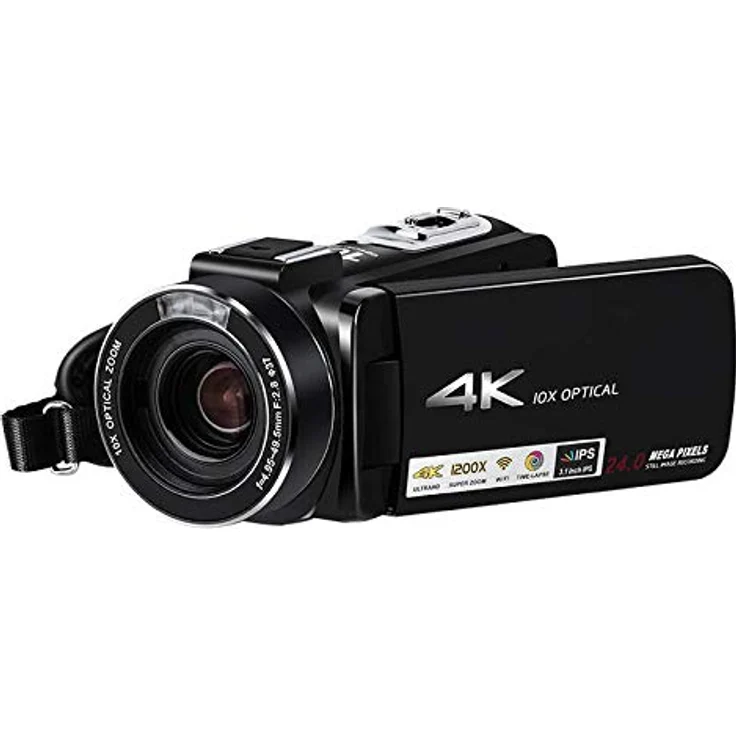 LIPA AD-C7 Camcorder 4K, Sony-Objektiv, 120-facher Zoom, Wifi, mit Stativ- und Mikrofonanschluss – Bild 3