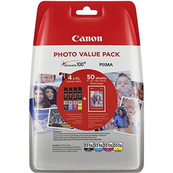 Patrone Canon CLI-551 XL Photo Value Pack 4er-Pack – Bild 2