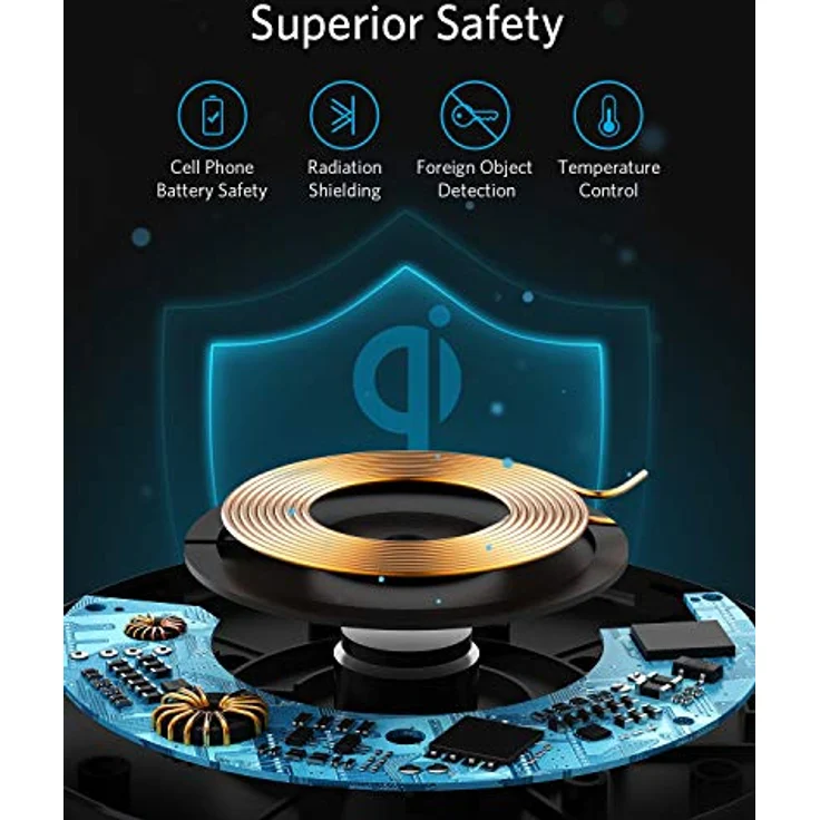 Anker PowerWave Wireless Charger Ladepad, Kabelloses 10W Ladegerät, Qi-Zertifiziert, Kompatibel mit iPhone 11/XS Max/XR/XS/X/ 8/8 Plus, 10W für Samsung Galaxy S20/ S10/ S9 / S9+ /S8/S8+ Weiß – Bild 6