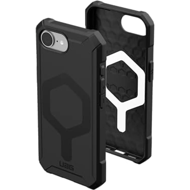 URBAN ARMOR GEAR Essential Armor MS Case für Apple iPhone 16E, schwarz - Wireless Charging, Magnetisches Laden optimiert, 4,6m Fallschutz – Bild 1