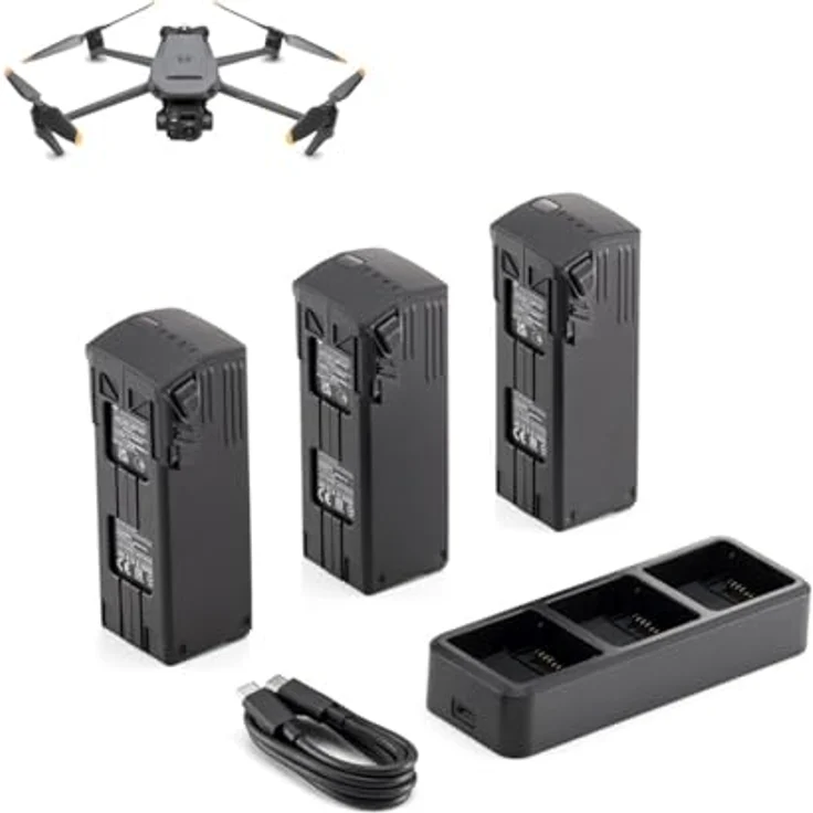DJI Fly More Kit für Mavic 3 Enterprise, Zubehörset mit 3× 5000 mAh Akkus und Ladegerät-Hub – Bild 1