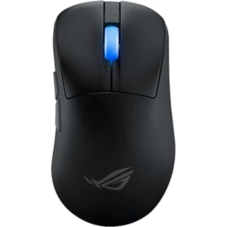 ASUS ROG Keris II Ace Wireless AimPoint Black Gaming Maus (ergonomisch, optischer Sensor ROG AimPoint Pro, 42.000 DPI, ROG Optical Micro Switches, USB, Bluetooth, 2,4-GHz-HF ROG SpeedNova, schwarz) – Bild 1