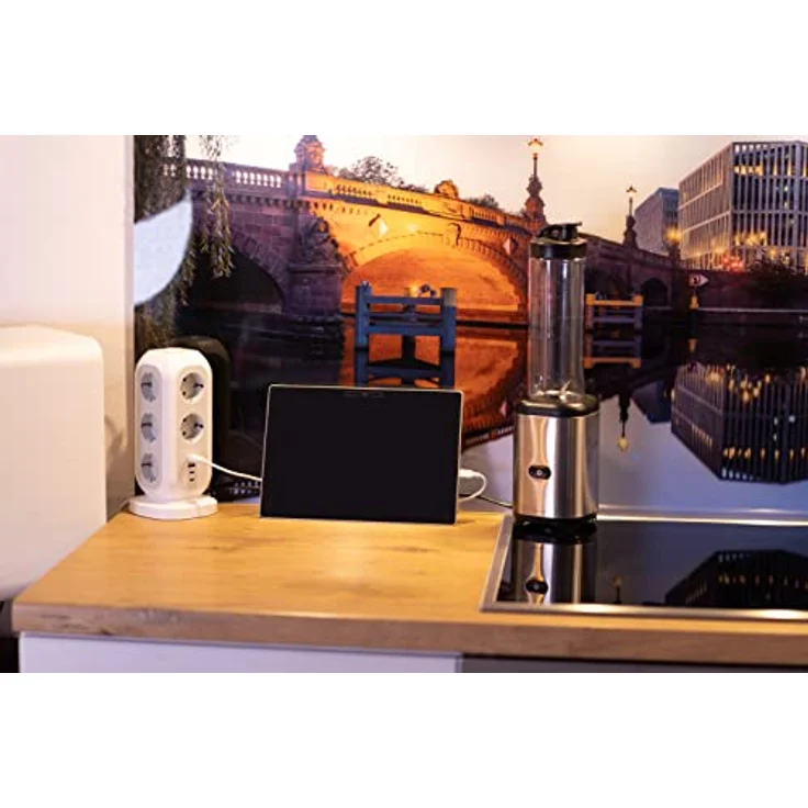 Verbatim EU Steckdosenturm 15-in-1, Mehrfachsteckdose mit 11 Euro-Steckdosen, 2 USB-C und 2 USB-A Anschlüssen, Multisteckdose mit Schalter und 2 m Verlängerungskabel, max. 3600 W – Bild 5