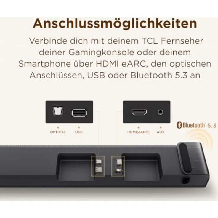 TCL S60K 3.1-Kanal Dolby Atmos Soundbar mit KI-Klangenpassung und DTS:X – Bild 10