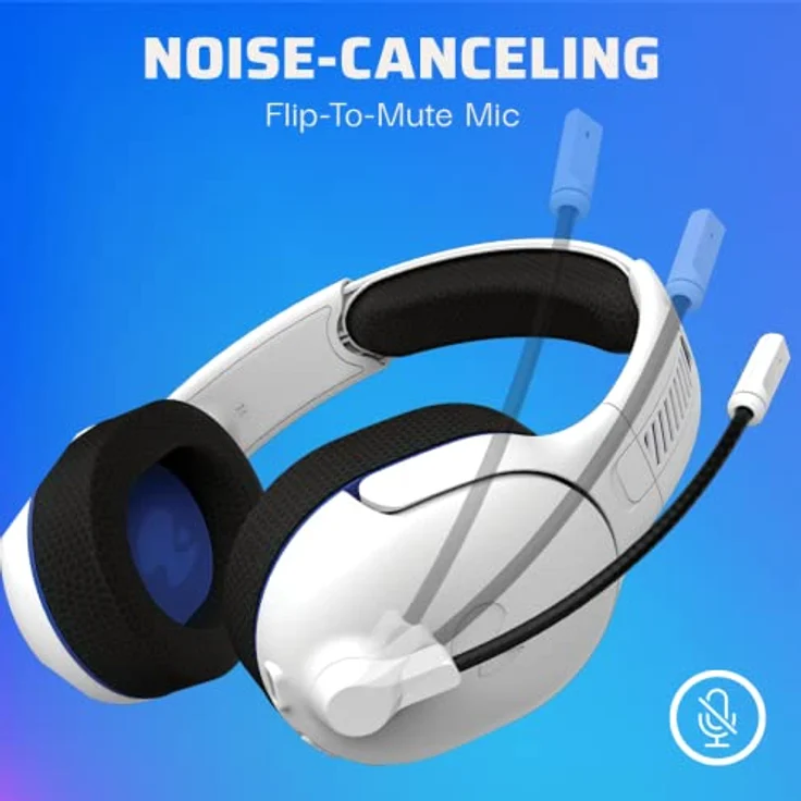 PDP AIRLITE PRO Wireless Headset weiß with Noise Cancelling Microphone for Sony Playstation PS5 - PS4, Officially Licensed – Bild 5