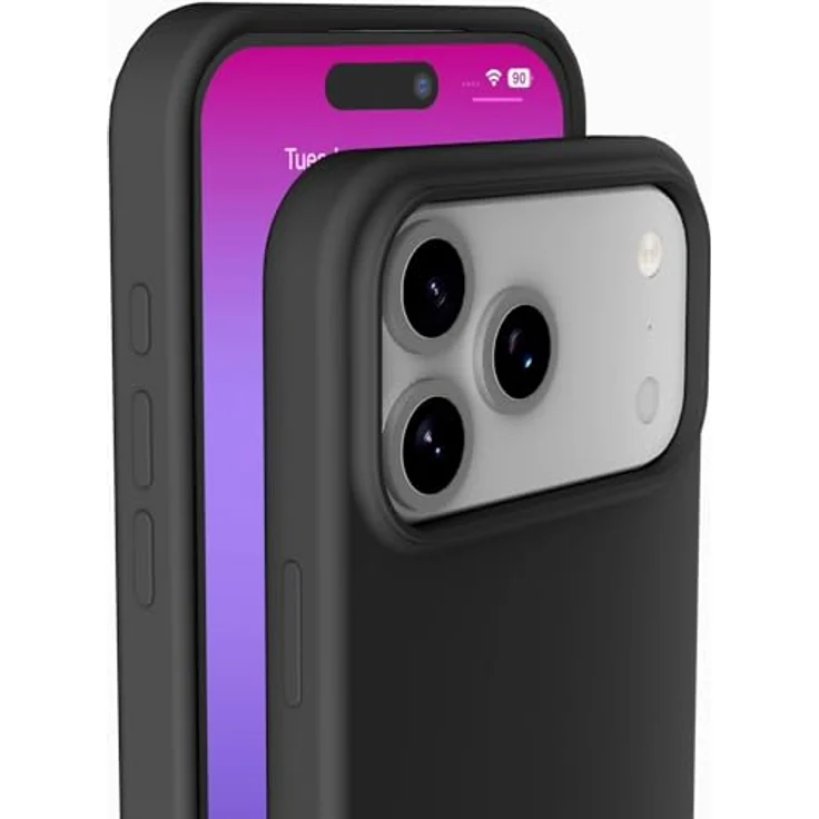cellularline Sensation Silikonhülle für iPhone 17 Pro, Soft Touch, kratzfest, Schwarz – Bild 3