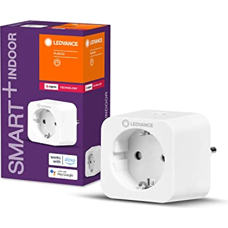 LEDVANCE Smart+ Plug, ZigBee schaltbare Steckdose, für die Lichtsteuerung in Ihrem Smart Home, Direkt kompatibel mit Echo Plus und Echo Show (2. Gen.), Kompatibel mit Philips Hue Bridge – Bild 1